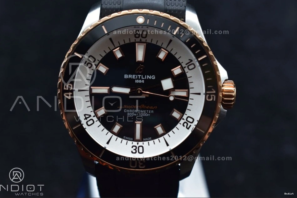 RG SuperOcean Best Strap 42 A2824 Automatic Black Rubber Edition Dial SS on Black BLSF 1:1 0211